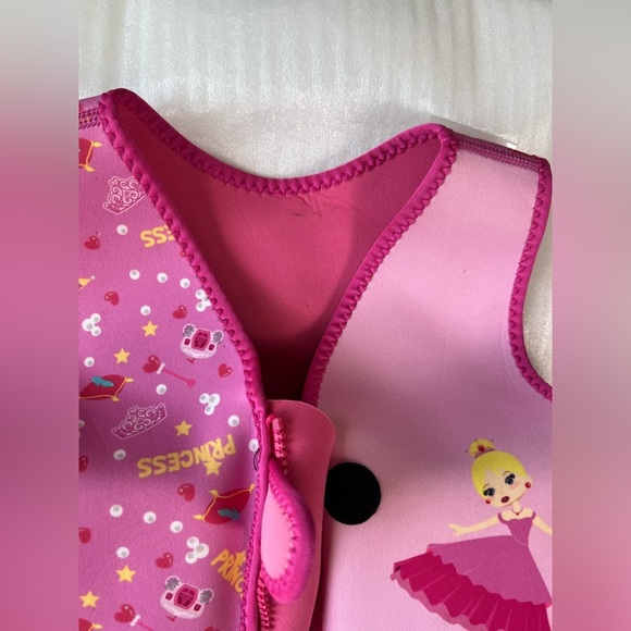 Disney Pink Minnie Mouse Swimwear 3T Girls Life Vest Beach Summer Rushguard - Picture 16 of 16